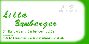 lilla bamberger business card